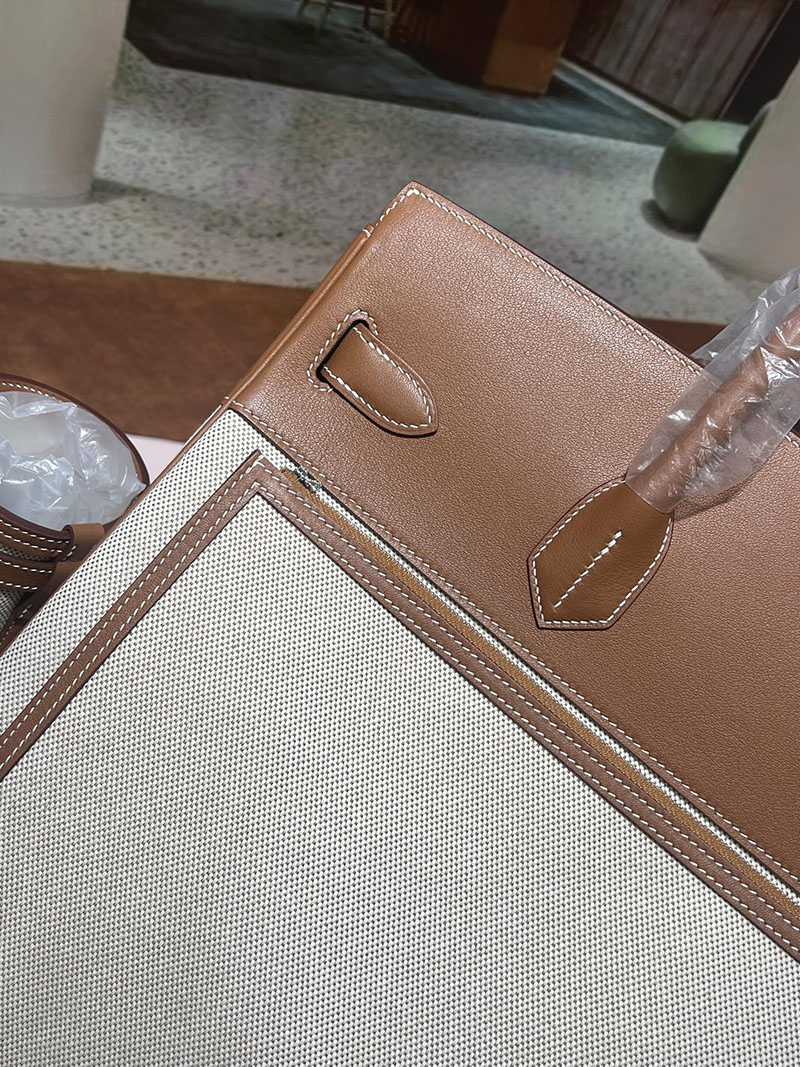 エルメスコピー オータクロア40 メンズ HERMES オータクロア 40cm カーゴ フォーブ トワルアッシュ×スイフト シルバー金具 2524216 - 画像 (7)