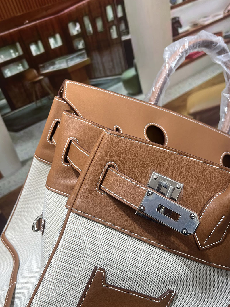 エルメスコピー オータクロア40 メンズ HERMES オータクロア 40cm カーゴ フォーブ トワルアッシュ×スイフト シルバー金具 2524216 - 画像 (6)