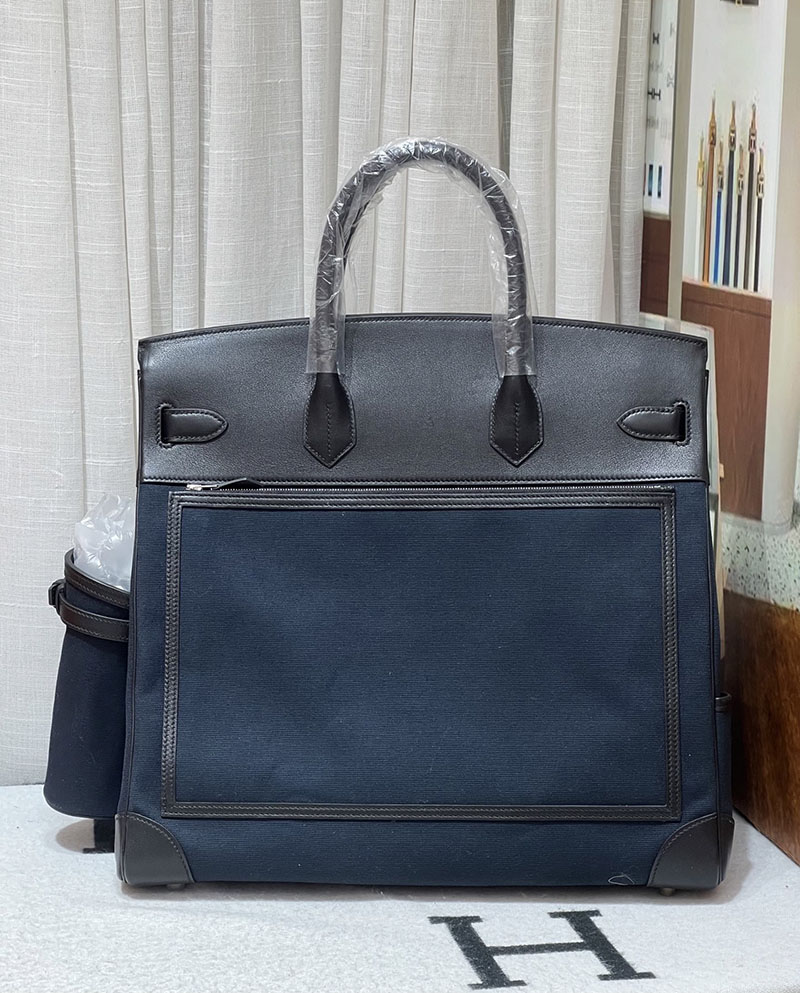 エルメスコピー オータクロア40 メンズ HERMES オータクロア 40cm カーゴ ブルーニュイ トワルアッシュ×スイフト シルバー金具 2524217 - 画像 (4)