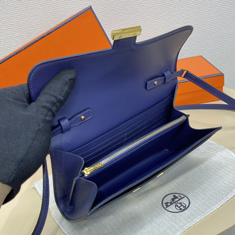 エルメス コンスタンス トゥー ゴー 定価 HERMES コンスタンスロング トゥーゴー ブルーサフィール ヴォーエプソン ゴールド金具 2524241 - 画像 (10)