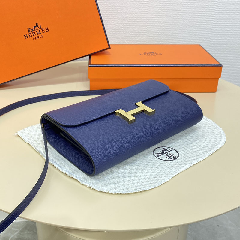 エルメス コンスタンス トゥー ゴー 定価 HERMES コンスタンスロング トゥーゴー ブルーサフィール ヴォーエプソン ゴールド金具 2524241 - 画像 (9)