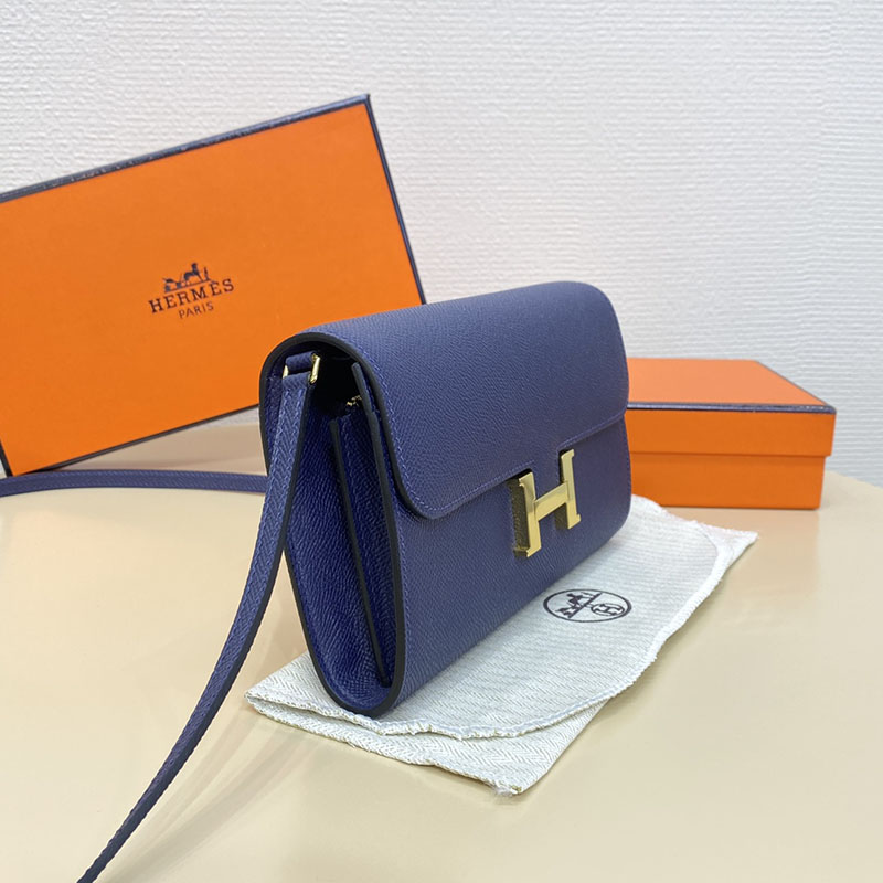 エルメス コンスタンス トゥー ゴー 定価 HERMES コンスタンスロング トゥーゴー ブルーサフィール ヴォーエプソン ゴールド金具 2524241 - 画像 (3)