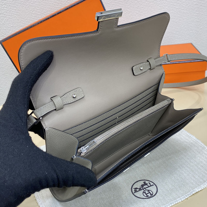 エルメス コンスタンス ロング 定価 HERMES コンスタンスロング トゥーゴー グリアスファルト ヴォーエプソン シルバー金具 2524242 - 画像 (3)