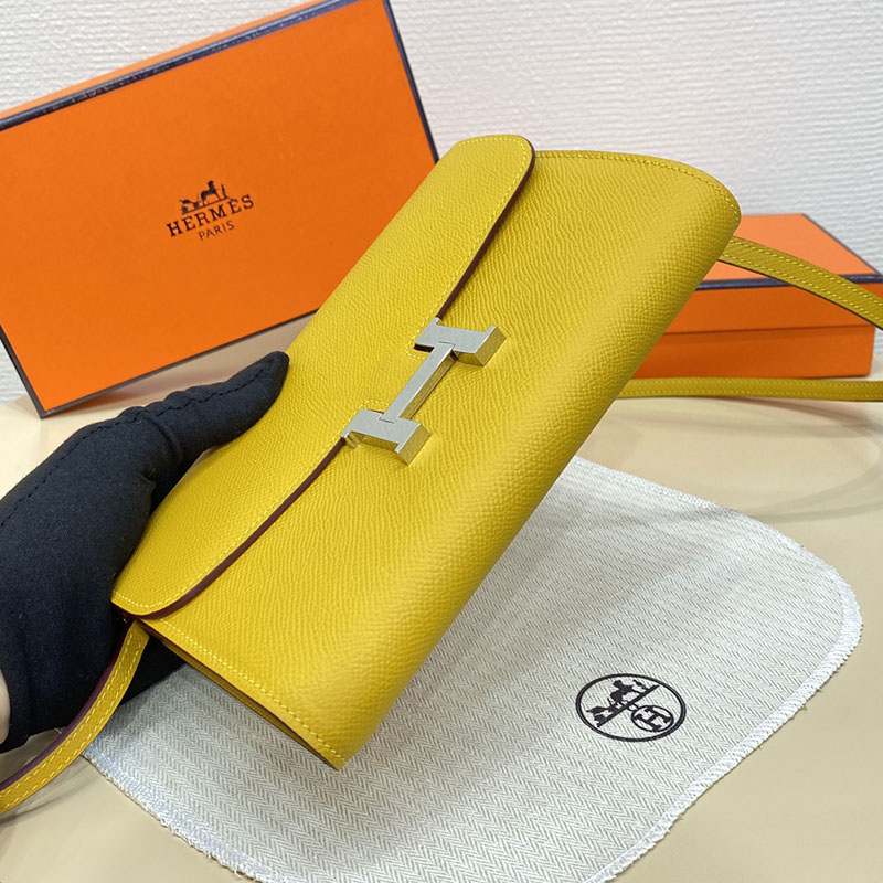 エルメス コンスタンス ロング 定価 HERMES コンスタンスロング トゥーゴー ジョーヌアンブル ヴォーエプソン シルバー金具 2524260 - 画像 (9)