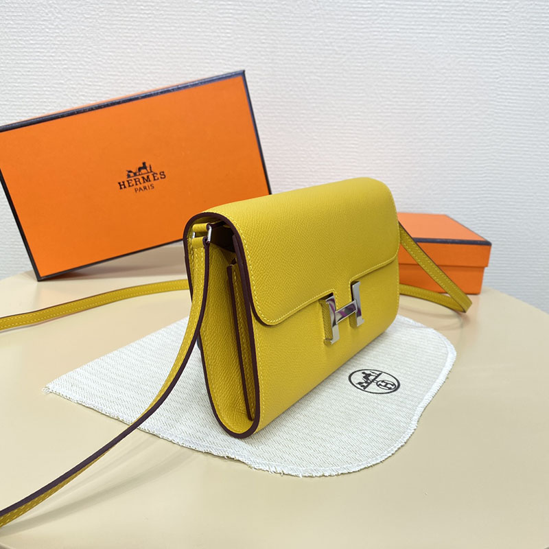 エルメス コンスタンス ロング 定価 HERMES コンスタンスロング トゥーゴー ジョーヌアンブル ヴォーエプソン シルバー金具 2524260 - 画像 (7)