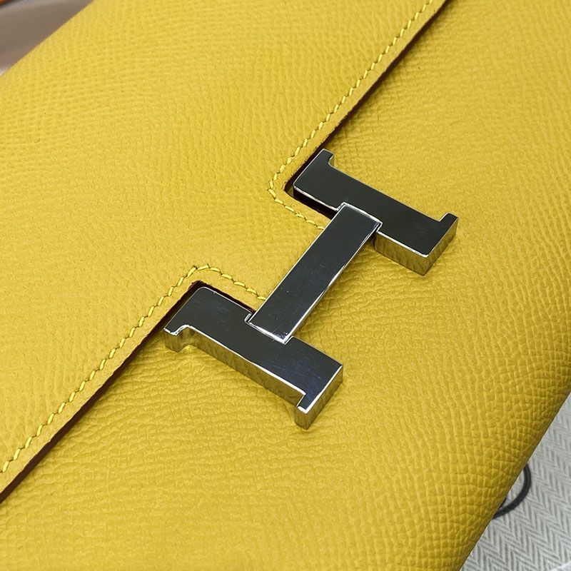 エルメス コンスタンス ロング 定価 HERMES コンスタンスロング トゥーゴー ジョーヌアンブル ヴォーエプソン シルバー金具 2524260 - 画像 (3)