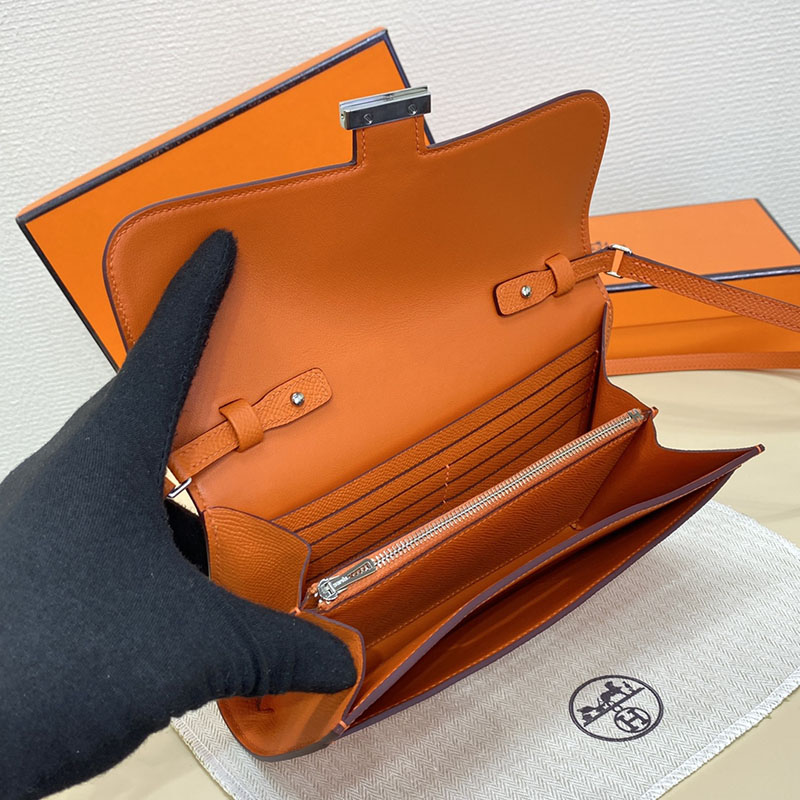エルメス コンスタンス ロング 定価 HERMES コンスタンスロング トゥーゴー オレンジ ヴォーエプソン シルバー金具 2524270 - 画像 (6)