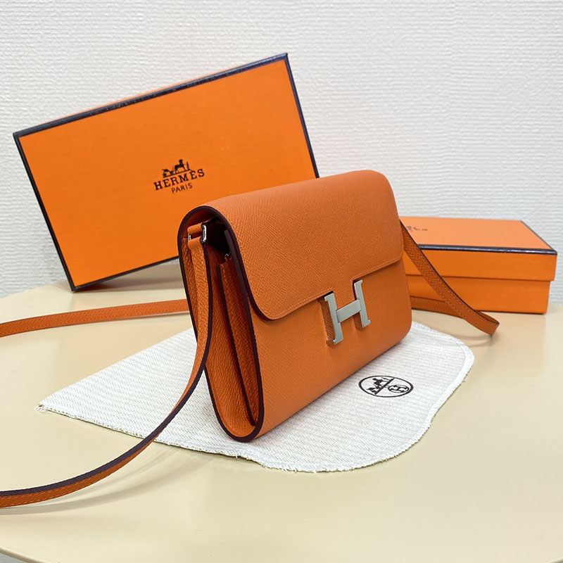 エルメス コンスタンス ロング 定価 HERMES コンスタンスロング トゥーゴー オレンジ ヴォーエプソン シルバー金具 2524270 - 画像 (5)