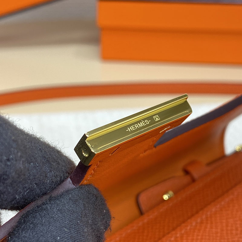 エルメス コンスタンス トゥー ゴー 定価 HERMES コンスタンスロング トゥーゴー オレンジ ヴォーエプソン ゴールド金具 2524271 - 画像 (9)