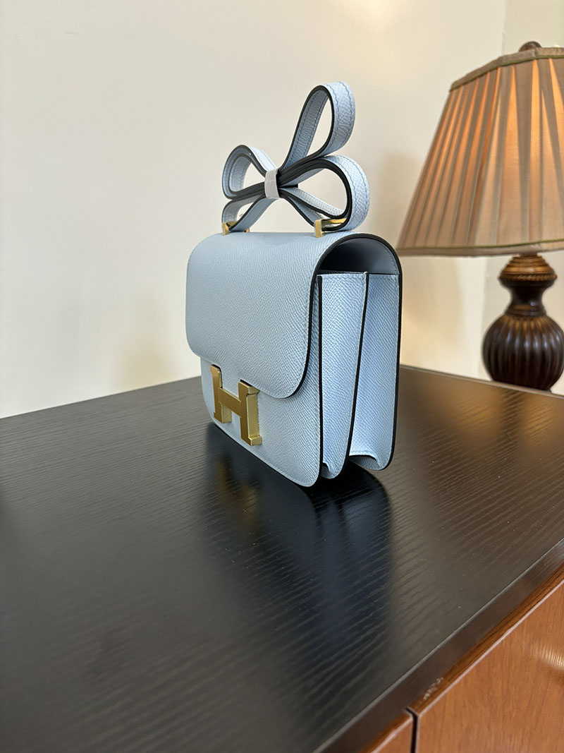 エルメス コンスタンス 超N品 HERMES コンスタンス3 ミニ ブルーブリュム ヴォーエプソン ゴールド\シルバー金具 2524272 - 画像 (4)