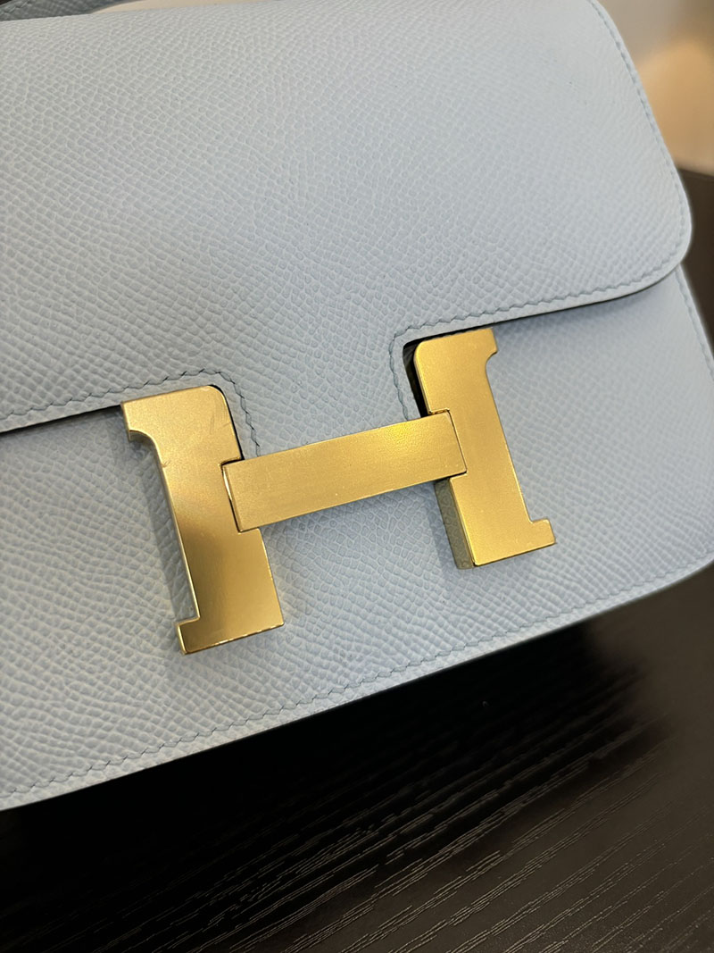 エルメス コンスタンス 超N品 HERMES コンスタンス3 ミニ ブルーブリュム ヴォーエプソン ゴールド\シルバー金具 2524272 - 画像 (2)