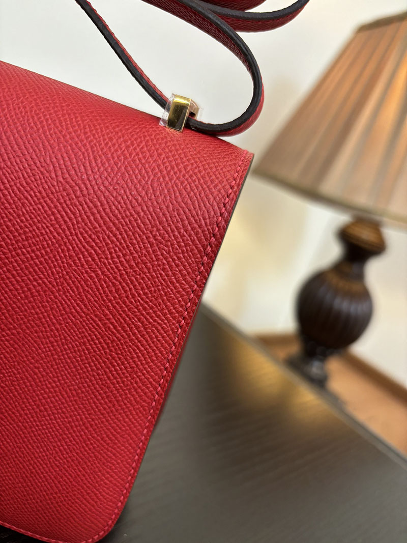 エルメス コンスタンス 超N品 HERMES コンスタンス3 ミニ ルージュカザック ヴォーエプソン ゴールド\シルバー金具 2524276 - 画像 (8)