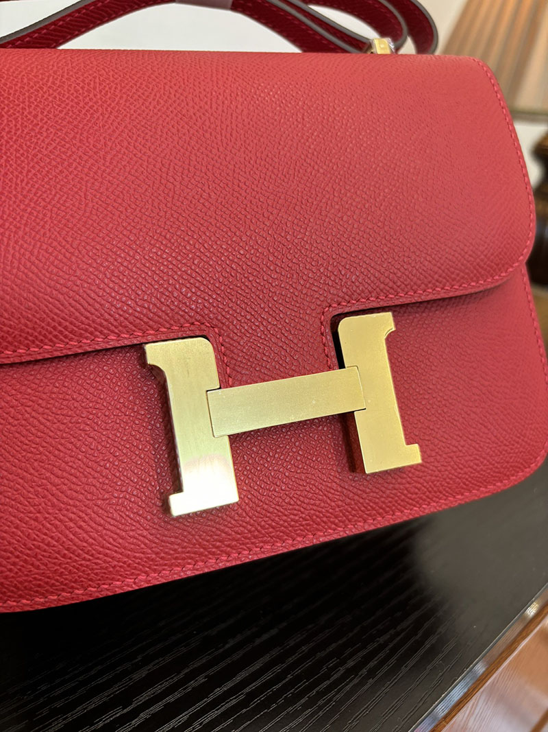エルメス コンスタンス 超N品 HERMES コンスタンス3 ミニ ルージュカザック ヴォーエプソン ゴールド\シルバー金具 2524276 - 画像 (2)