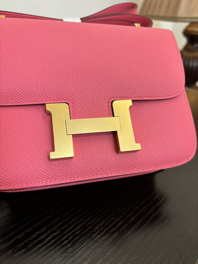 エルメス コンスタンス 超N品 HERMES コンスタンス3 ミニ ローズアザレ ヴォーエプソン ゴールド\シルバー金具 2524278 - 画像 (7)