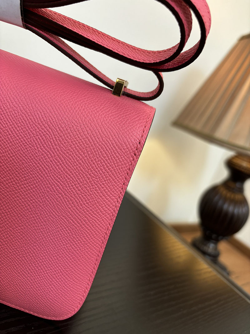 エルメス コンスタンス 超N品 HERMES コンスタンス3 ミニ ローズアザレ ヴォーエプソン ゴールド\シルバー金具 2524278 - 画像 (6)