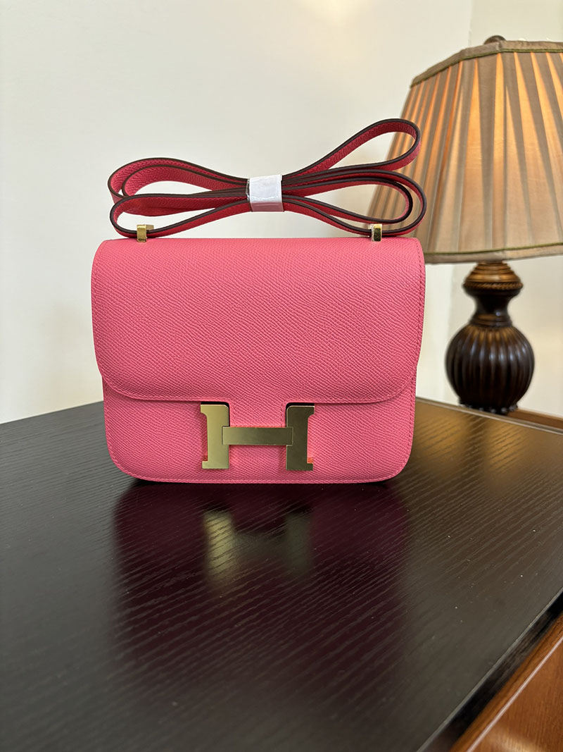 エルメス コンスタンス 超N品 HERMES コンスタンス3 ミニ ローズアザレ ヴォーエプソン ゴールド\シルバー金具 2524278 - 画像 (3)