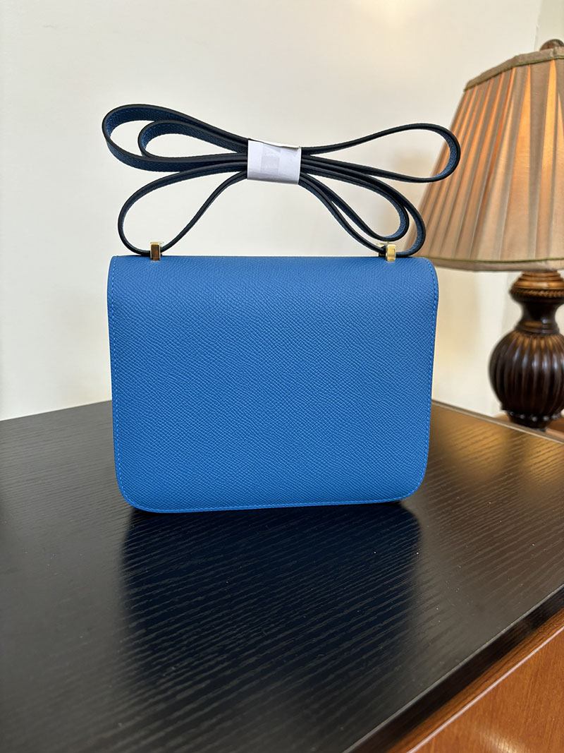 エルメス コンスタンス 超N品 HERMES コンスタンス3 ミニ ブルーゼリージュ ヴォーエプソン ゴールド\シルバー金具 2524284 - 画像 (8)