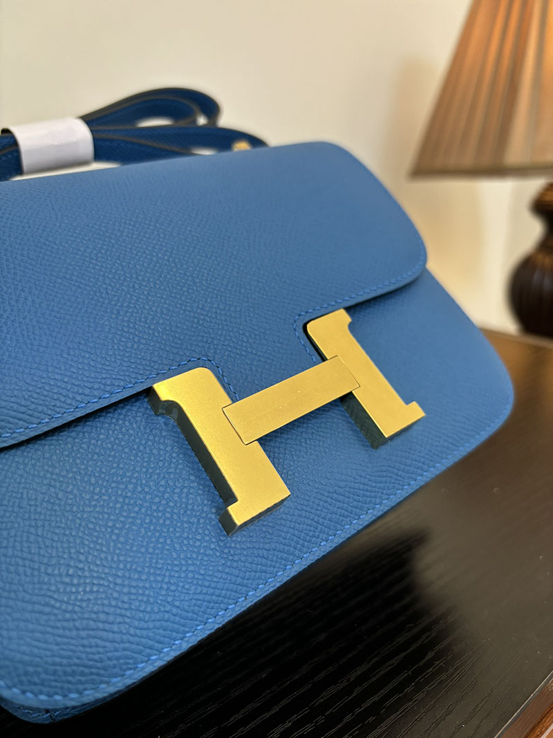 エルメス コンスタンス 超N品 HERMES コンスタンス3 ミニ ブルーゼリージュ ヴォーエプソン ゴールド\シルバー金具 2524284 - 画像 (5)