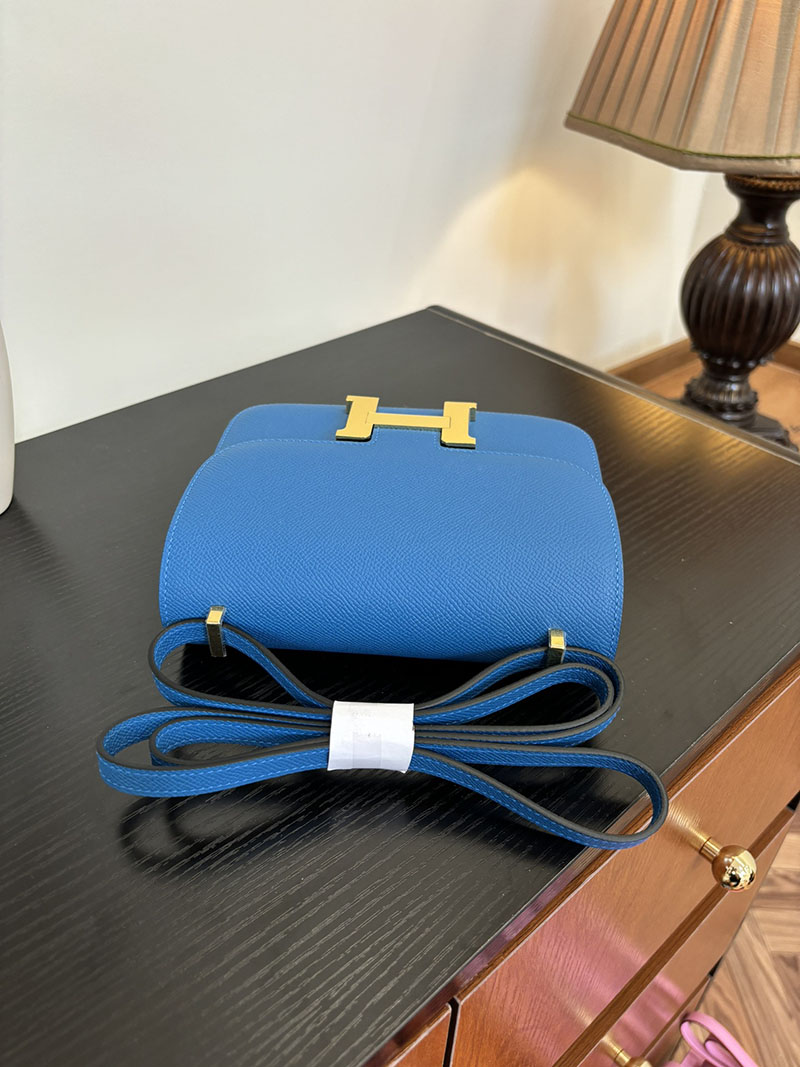 エルメス コンスタンス 超N品 HERMES コンスタンス3 ミニ ブルーゼリージュ ヴォーエプソン ゴールド\シルバー金具 2524284 - 画像 (4)