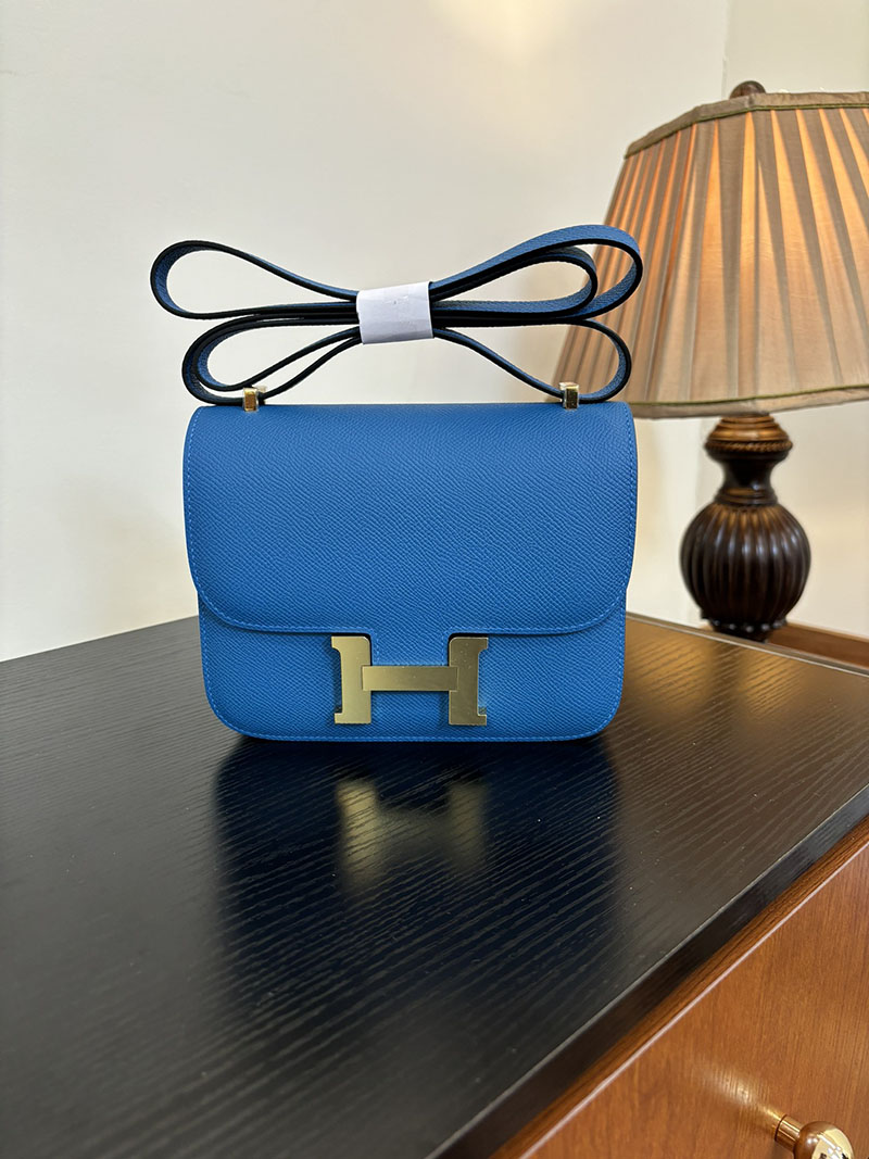 エルメス コンスタンス 超N品 HERMES コンスタンス3 ミニ ブルーゼリージュ ヴォーエプソン ゴールド\シルバー金具 2524284 - 画像 (2)