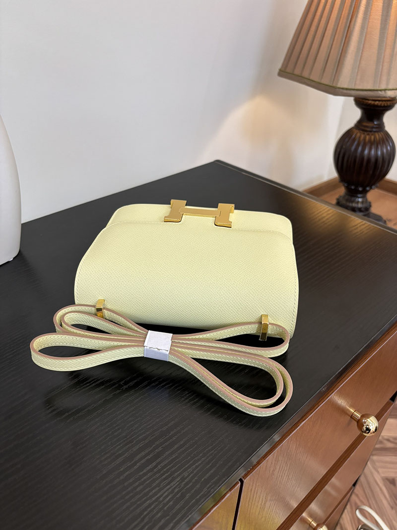 エルメス コンスタンス 超N品 HERMES コンスタンス3 ミニ ジョーヌプッサン ヴォーエプソン ゴールド\シルバー金具 2524294 - 画像 (7)