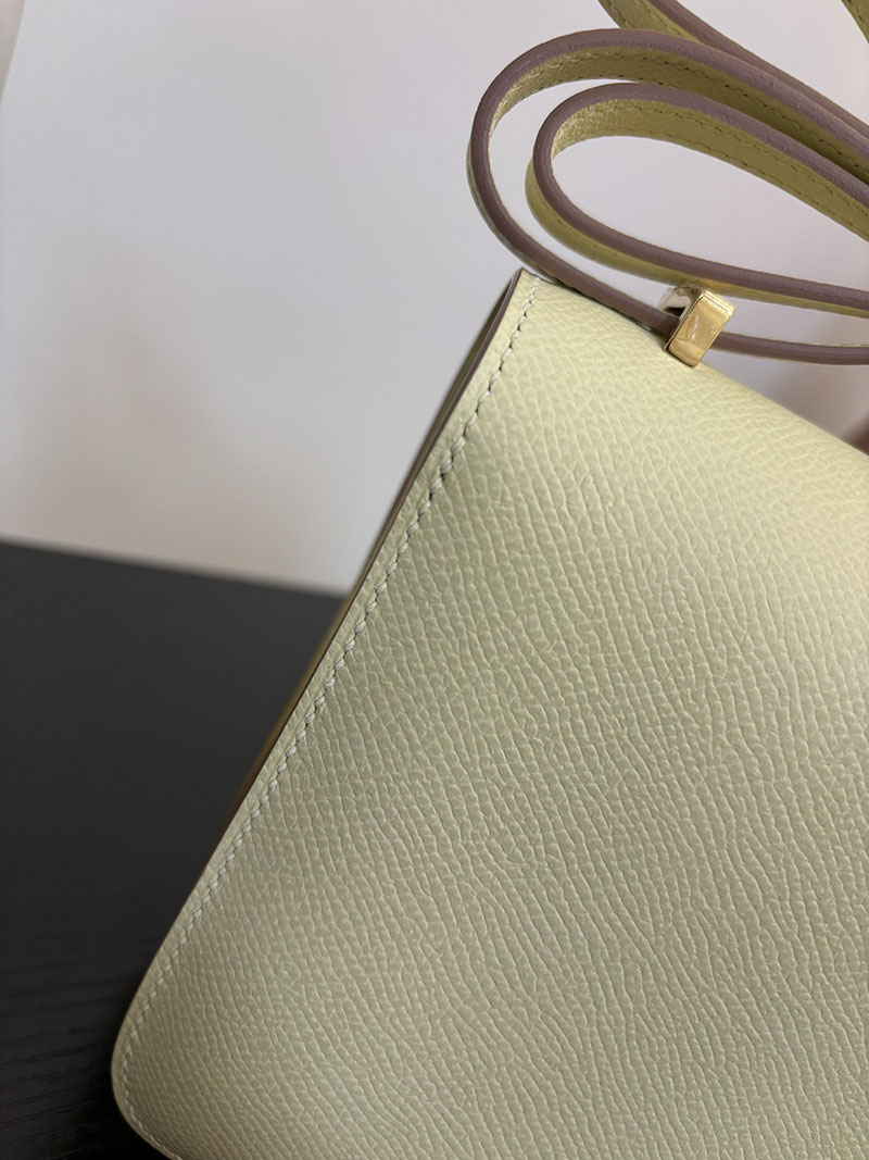 エルメス コンスタンス 超N品 HERMES コンスタンス3 ミニ ジョーヌプッサン ヴォーエプソン ゴールド\シルバー金具 2524294 - 画像 (5)