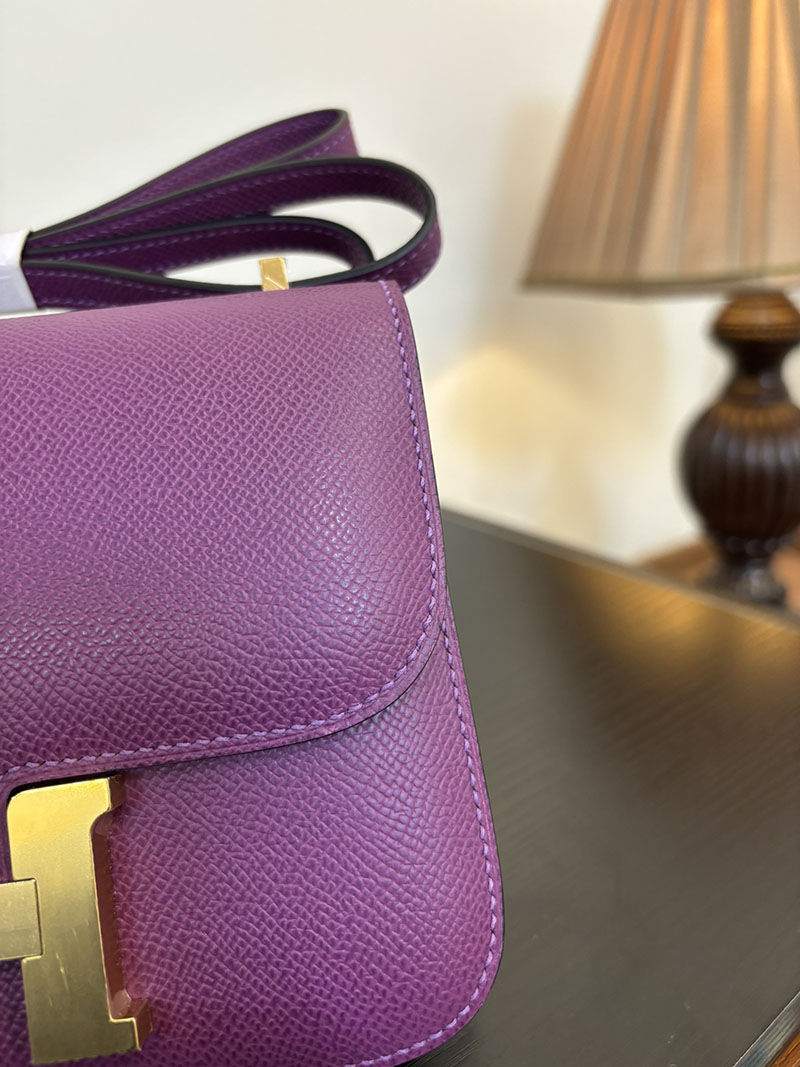 エルメス コンスタンス 超N品 HERMES コンスタンス3 ミニ アネモネ ヴォーエプソン ゴールド\シルバー金具 2524296 - 画像 (10)