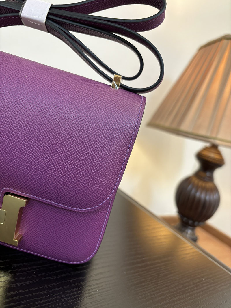 エルメス コンスタンス 超N品 HERMES コンスタンス3 ミニ アネモネ ヴォーエプソン ゴールド\シルバー金具 2524296 - 画像 (8)