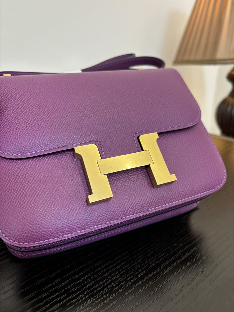 エルメス コンスタンス 超N品 HERMES コンスタンス3 ミニ アネモネ ヴォーエプソン ゴールド\シルバー金具 2524296 - 画像 (7)
