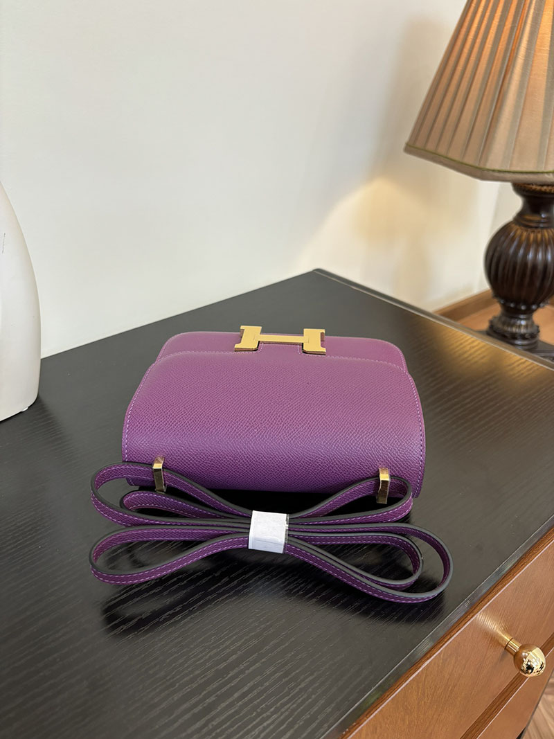 エルメス コンスタンス 超N品 HERMES コンスタンス3 ミニ アネモネ ヴォーエプソン ゴールド\シルバー金具 2524296 - 画像 (5)