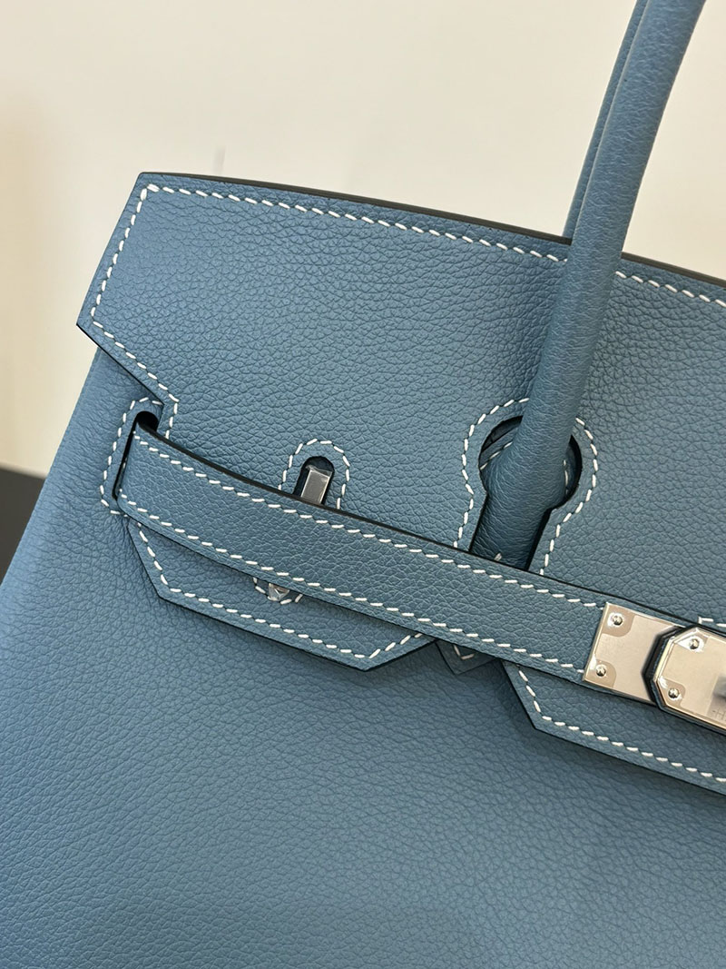 エルメス ショルダーバーキン29 定価 HERMES ショルダーバーキン29 ブルージーン エバーカラー シルバー金具 2524314 - 画像 (8)