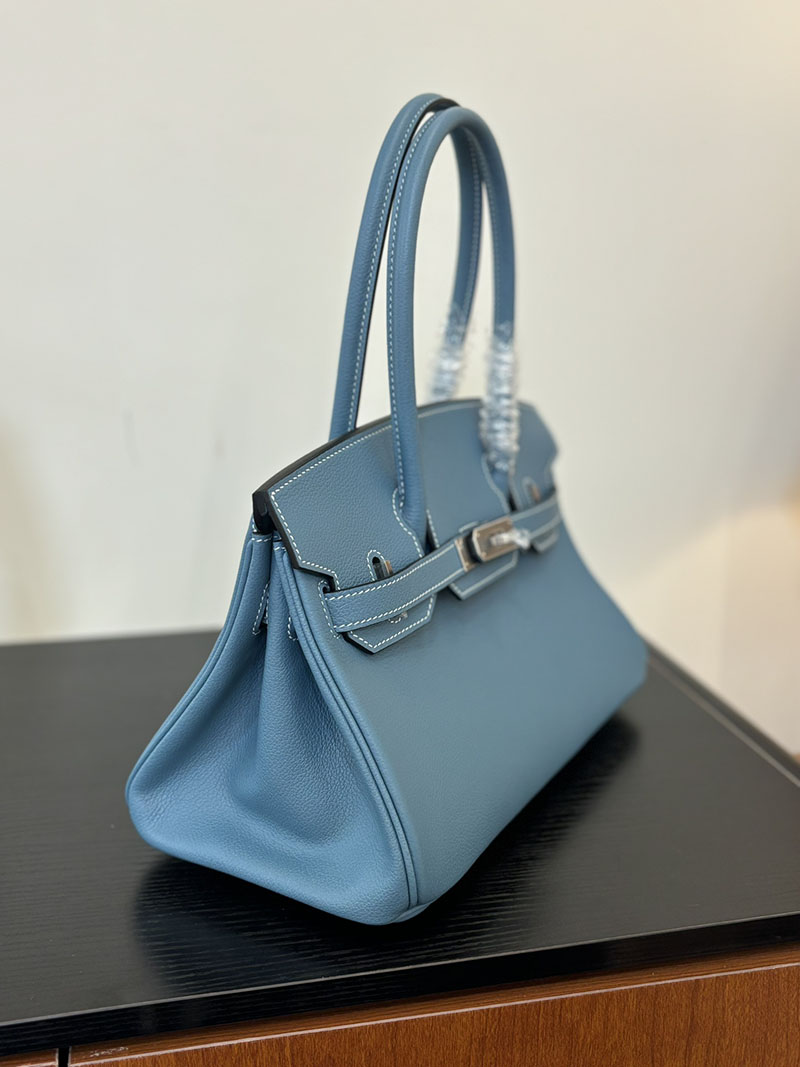 エルメス ショルダーバーキン29 定価 HERMES ショルダーバーキン29 ブルージーン エバーカラー シルバー金具 2524314 - 画像 (7)