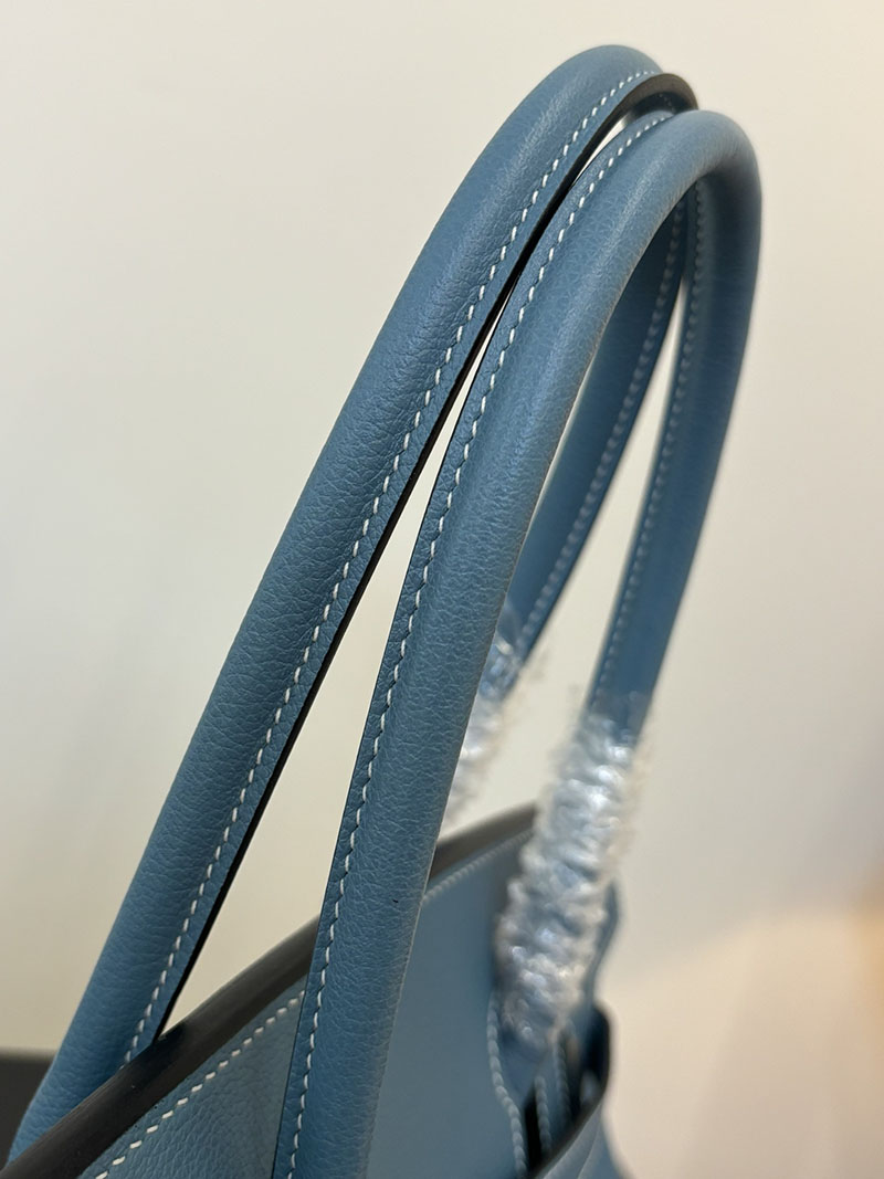 エルメス ショルダーバーキン29 定価 HERMES ショルダーバーキン29 ブルージーン エバーカラー シルバー金具 2524314 - 画像 (6)