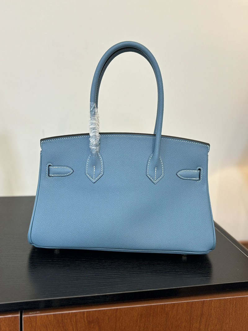 エルメス ショルダーバーキン29 定価 HERMES ショルダーバーキン29 ブルージーン エバーカラー シルバー金具 2524314 - 画像 (5)
