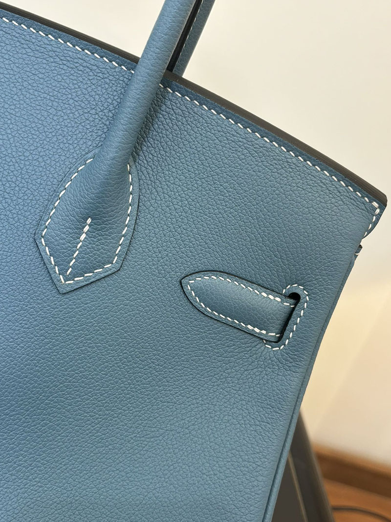 エルメス ショルダーバーキン29 定価 HERMES ショルダーバーキン29 ブルージーン エバーカラー シルバー金具 2524314 - 画像 (4)