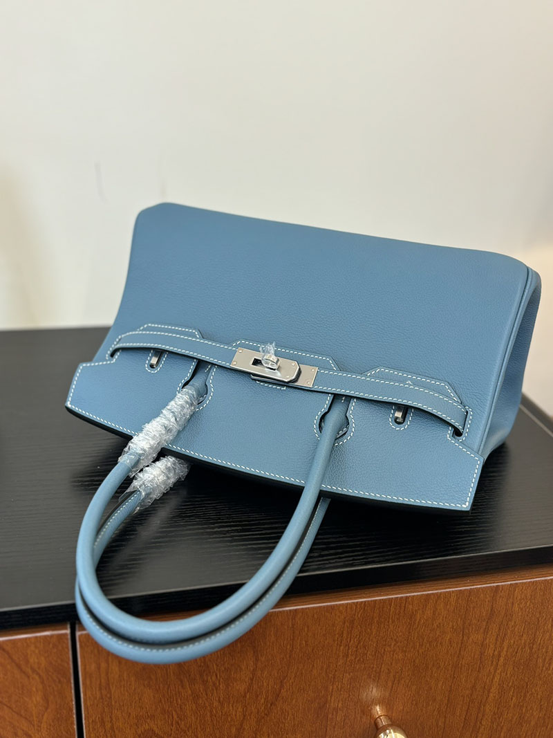 エルメス ショルダーバーキン29 定価 HERMES ショルダーバーキン29 ブルージーン エバーカラー シルバー金具 2524314 - 画像 (3)