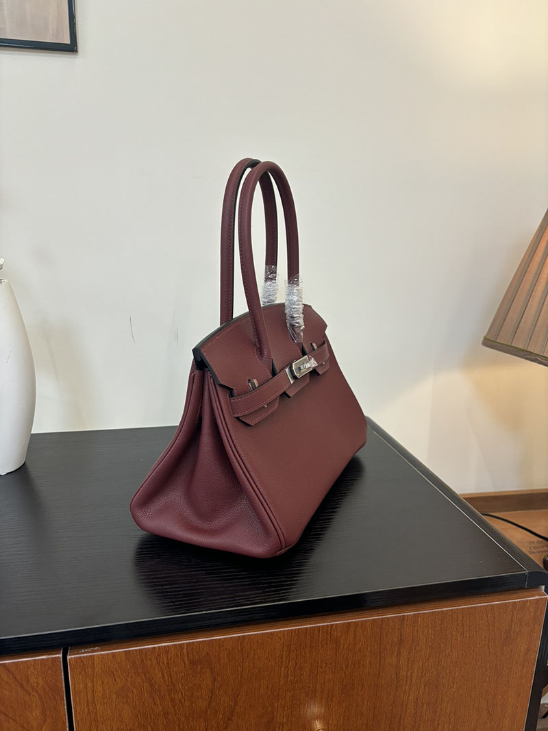 エルメス ショルダーバーキン29 定価 HERMES ショルダーバーキン29 ルージュアッシュ エバーカラー シルバー金具 2524318 - 画像 (8)