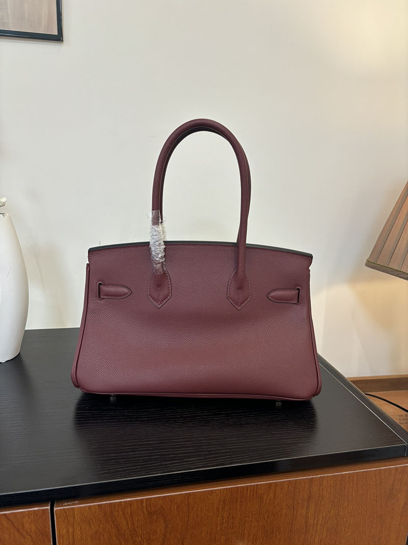 エルメス ショルダーバーキン29 定価 HERMES ショルダーバーキン29 ルージュアッシュ エバーカラー シルバー金具 2524318 - 画像 (7)
