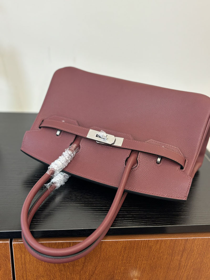 エルメス ショルダーバーキン29 定価 HERMES ショルダーバーキン29 ルージュアッシュ エバーカラー シルバー金具 2524318 - 画像 (2)