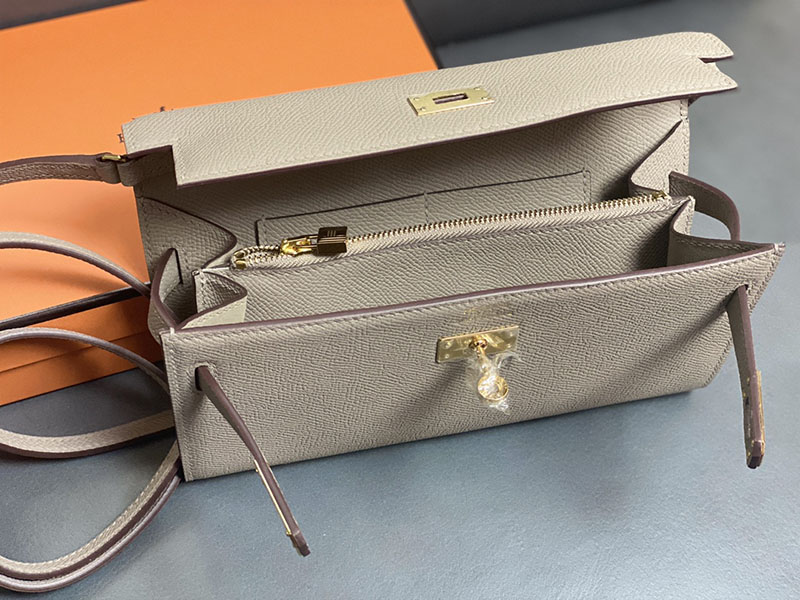 エルメス ケリーウォレット ロング 定価 HERMES ケリーウォレット ロング トゥーゴー トレンチ ヴォーエプソン ゴールド金具 2524326 - 画像 (5)
