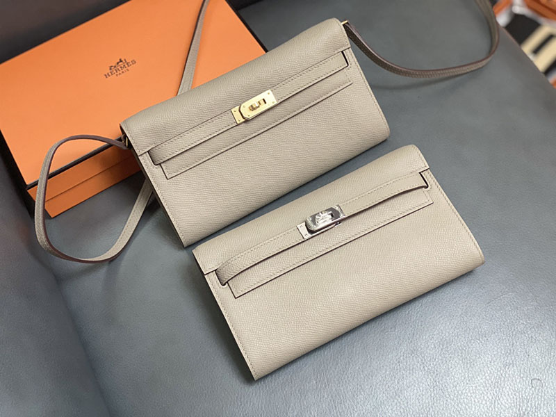 エルメス ケリーウォレット ロング 定価 HERMES ケリーウォレット ロング トゥーゴー トレンチ ヴォーエプソン ゴールド金具 2524326 - 画像 (2)