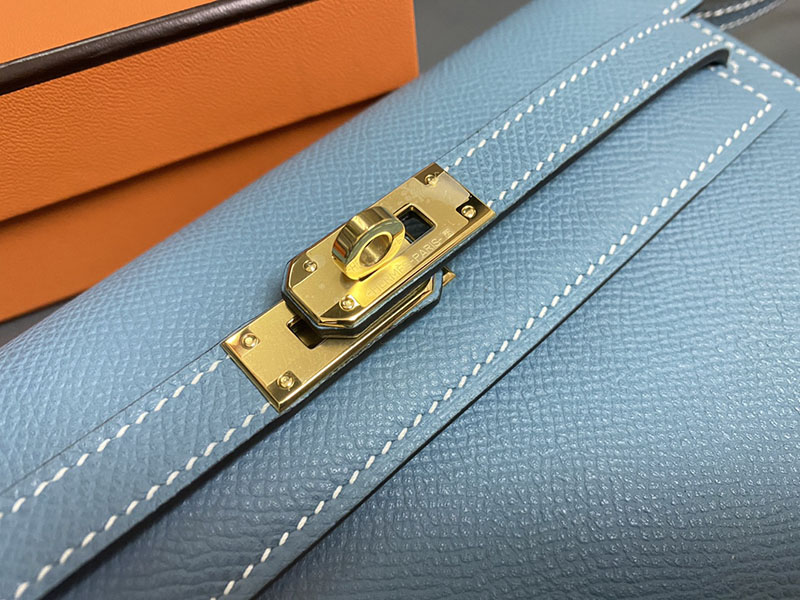 エルメス ケリーウォレット ロング 定価 HERMES ケリーウォレット ロング トゥーゴー ブルージーン ヴォーエプソン ゴールド金具 2524331 - 画像 (7)
