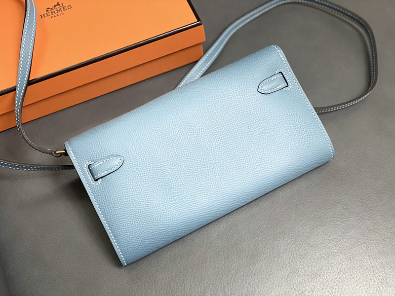 エルメス ケリーウォレット ロング 定価 HERMES ケリーウォレット ロング トゥーゴー ブルージーン ヴォーエプソン ゴールド金具 2524331 - 画像 (6)