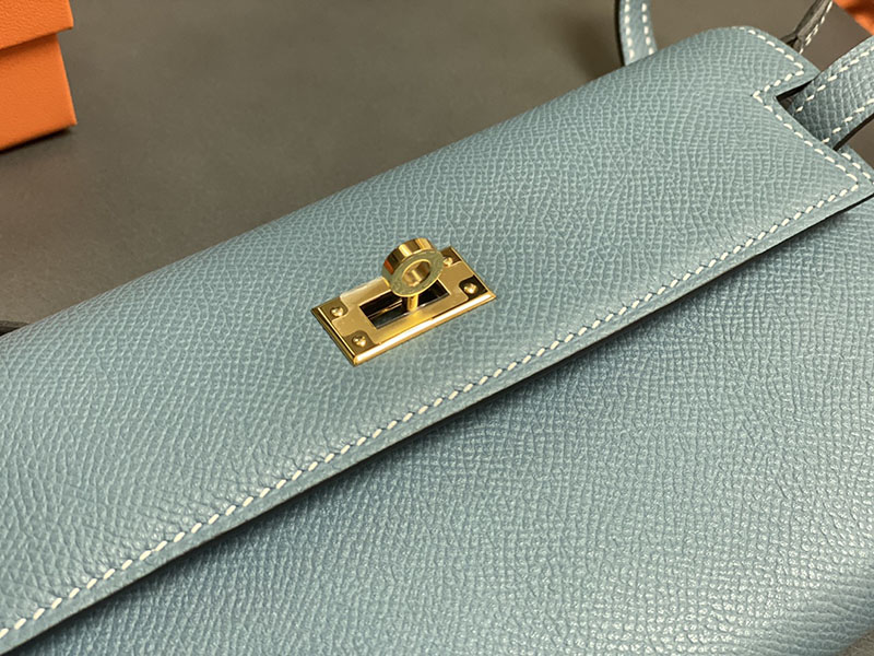 エルメス ケリーウォレット ロング 定価 HERMES ケリーウォレット ロング トゥーゴー ブルージーン ヴォーエプソン ゴールド金具 2524331 - 画像 (5)