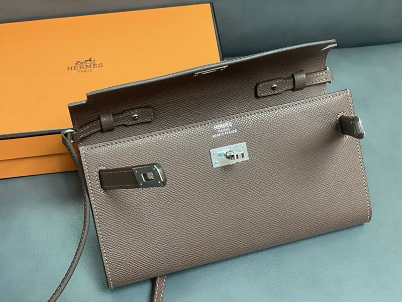 エルメス ケリー トゥー ゴー 定価 HERMES ケリーウォレット ロング トゥーゴー ブラウン ヴォーエプソン シルバー金具 2524337 - 画像 (6)