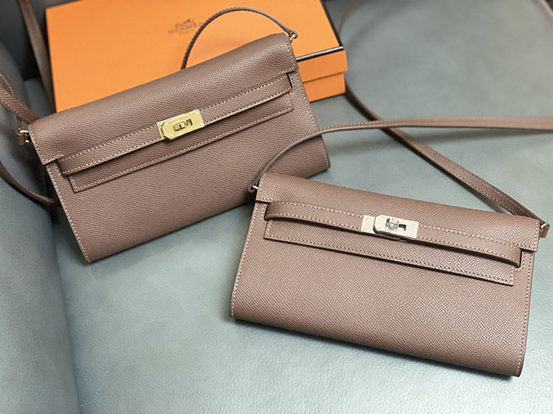エルメス ケリー トゥー ゴー 定価 HERMES ケリーウォレット ロング トゥーゴー ブラウン ヴォーエプソン シルバー金具 2524337 - 画像 (2)
