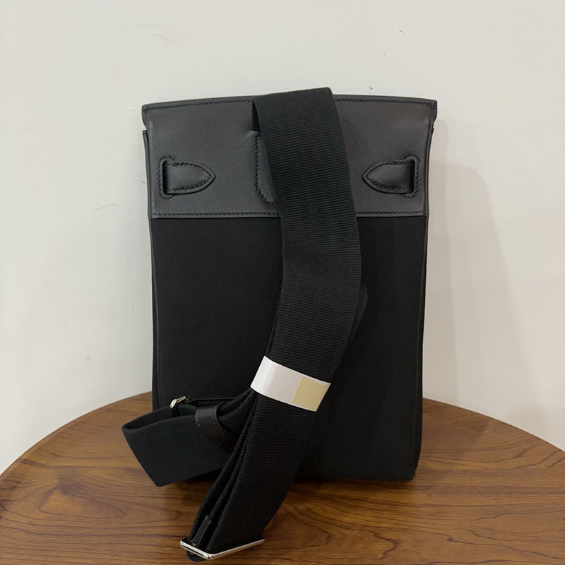 エルメス ケリー アッカド 定価 HERMES ケリー アッカド HAC A DOS 黒 ブラック トワル/スイフト シルバー金具 2524345 - 画像 (9)