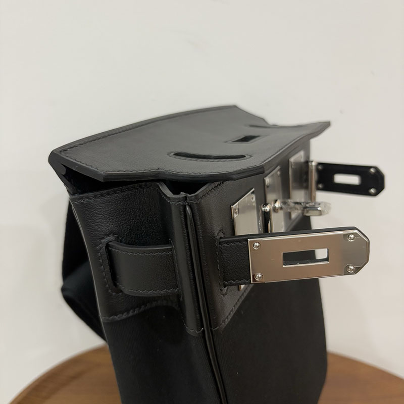 エルメス ケリー アッカド 定価 HERMES ケリー アッカド HAC A DOS 黒 ブラック トワル/スイフト シルバー金具 2524345 - 画像 (3)