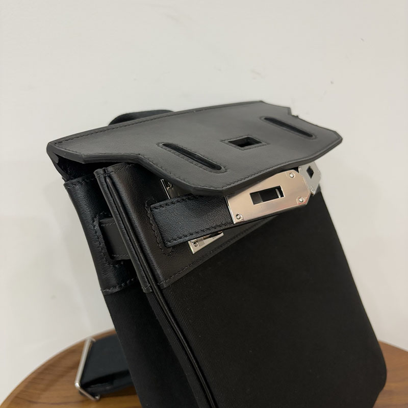エルメス ケリー アッカド 定価 HERMES ケリー アッカド HAC A DOS 黒 ブラック トワル/スイフト シルバー金具 2524345 - 画像 (2)