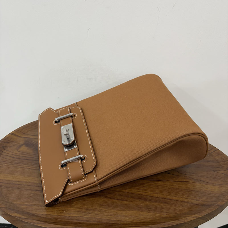 エルメス ケリー アッカド 定価 HERMES ケリー アッカド HAC A DOS ゴールド トワル/スイフト シルバー金具 2524346 - 画像 (6)